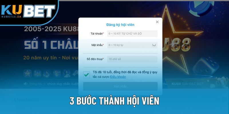 3 bước thành hội viên